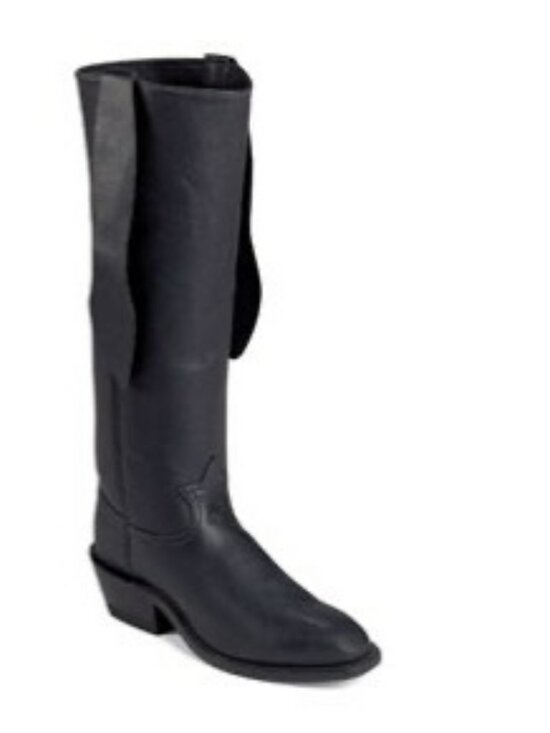 Tony Lama Dominion Old West Shooter Boots Men’s 8D Black Leather 17” Stovepipe main image 8